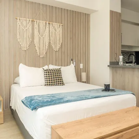 Apartamento Cb543 | Boho Con Balcón + Piscina + Wifi Veloz